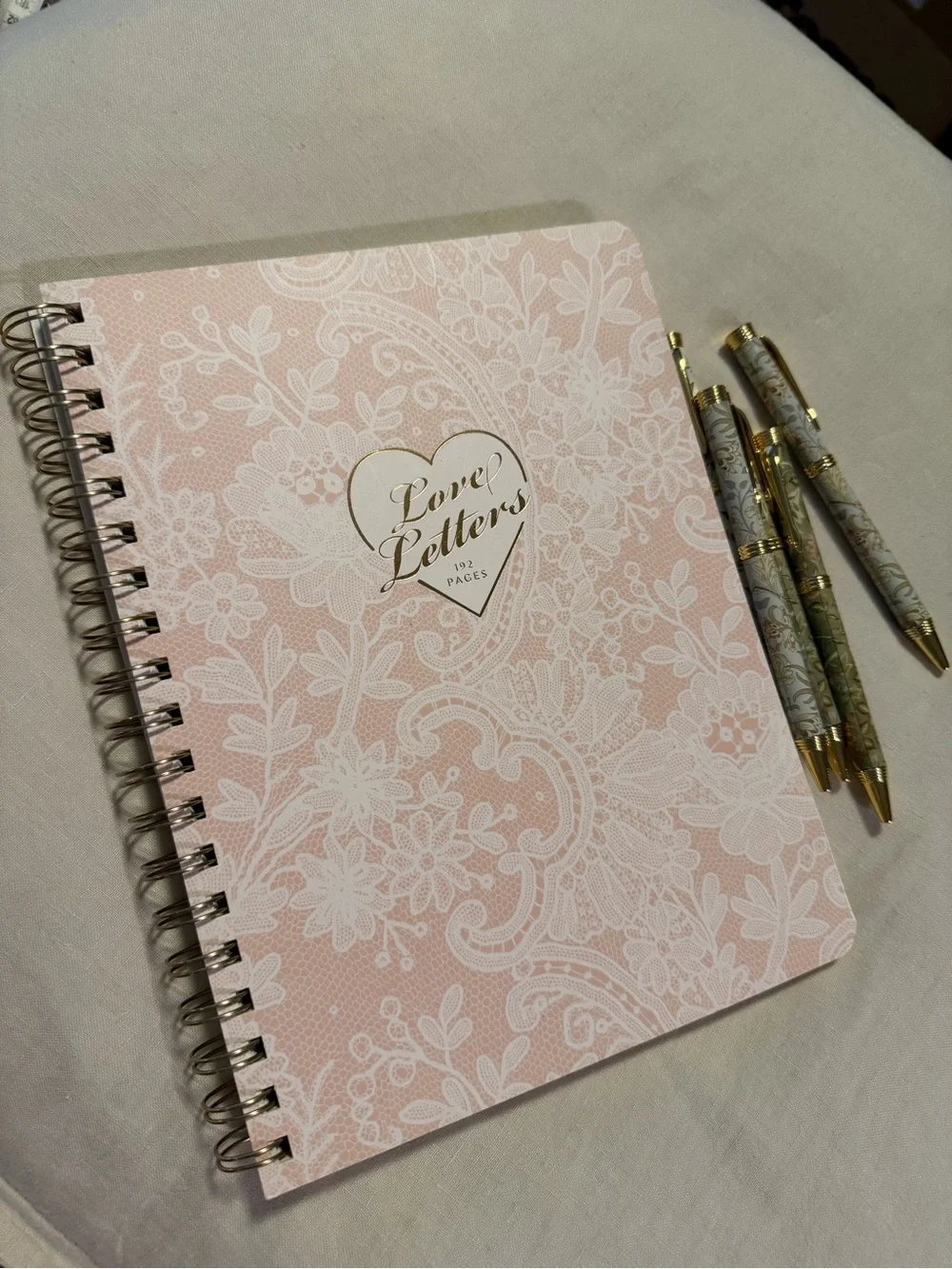 Love Letters Spiral-Bound Notebook & Papyrus Ballpoint Pen Bundle